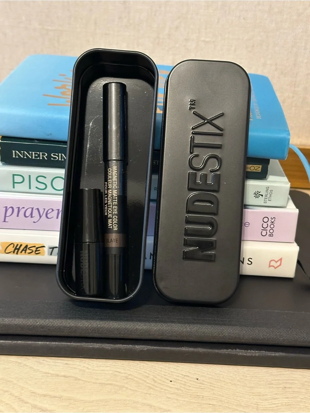 Nudestix Matte Eye Color Shade Slate with Makeup Pencil Sharpener